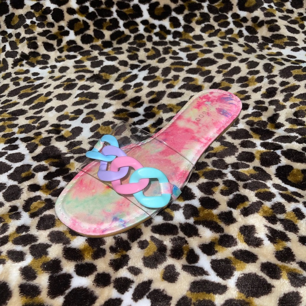 Cotton candy color sandals